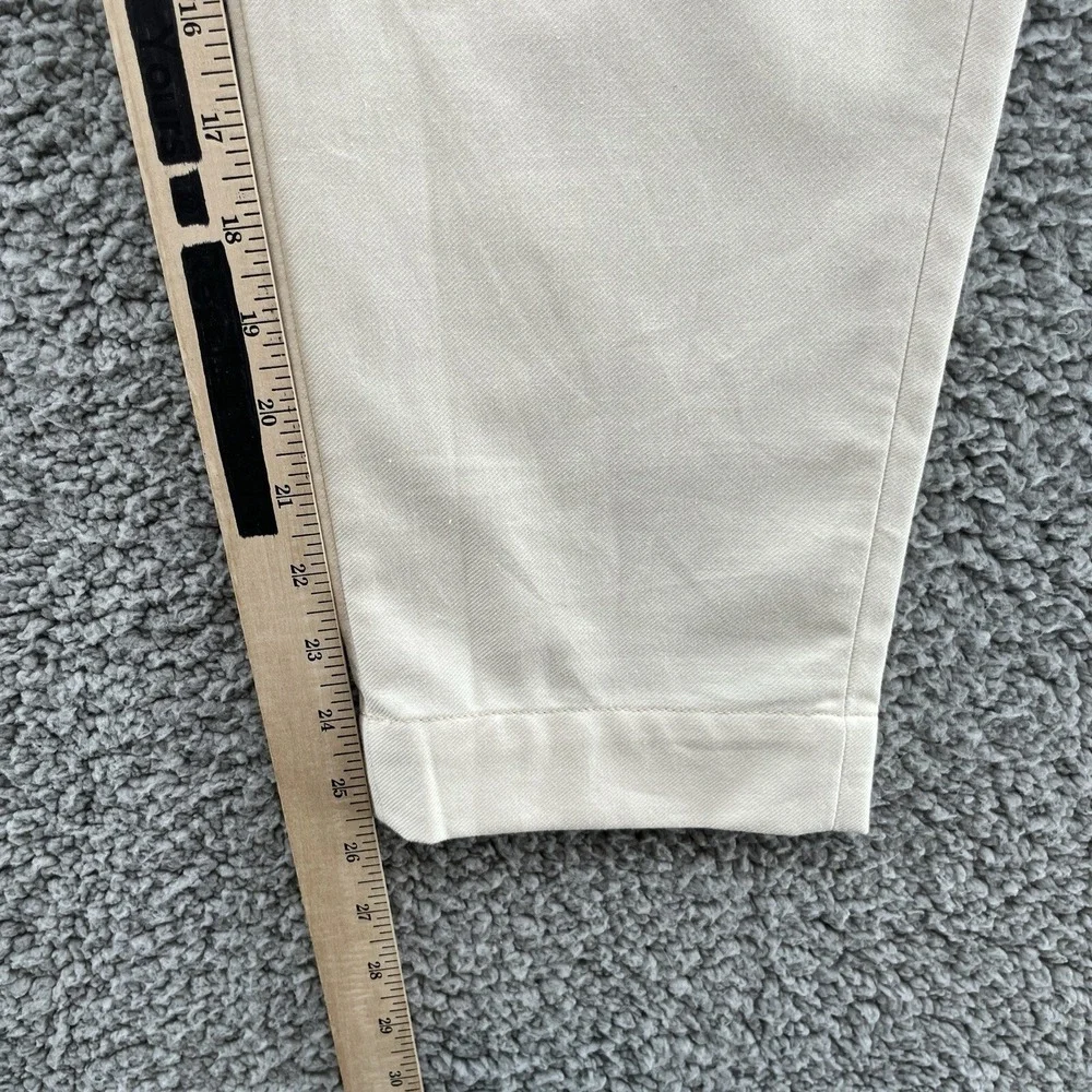 6397 Pants Women 2 Cream Carly Cotton Tapered Trouser Minimalist High Rise Ankle